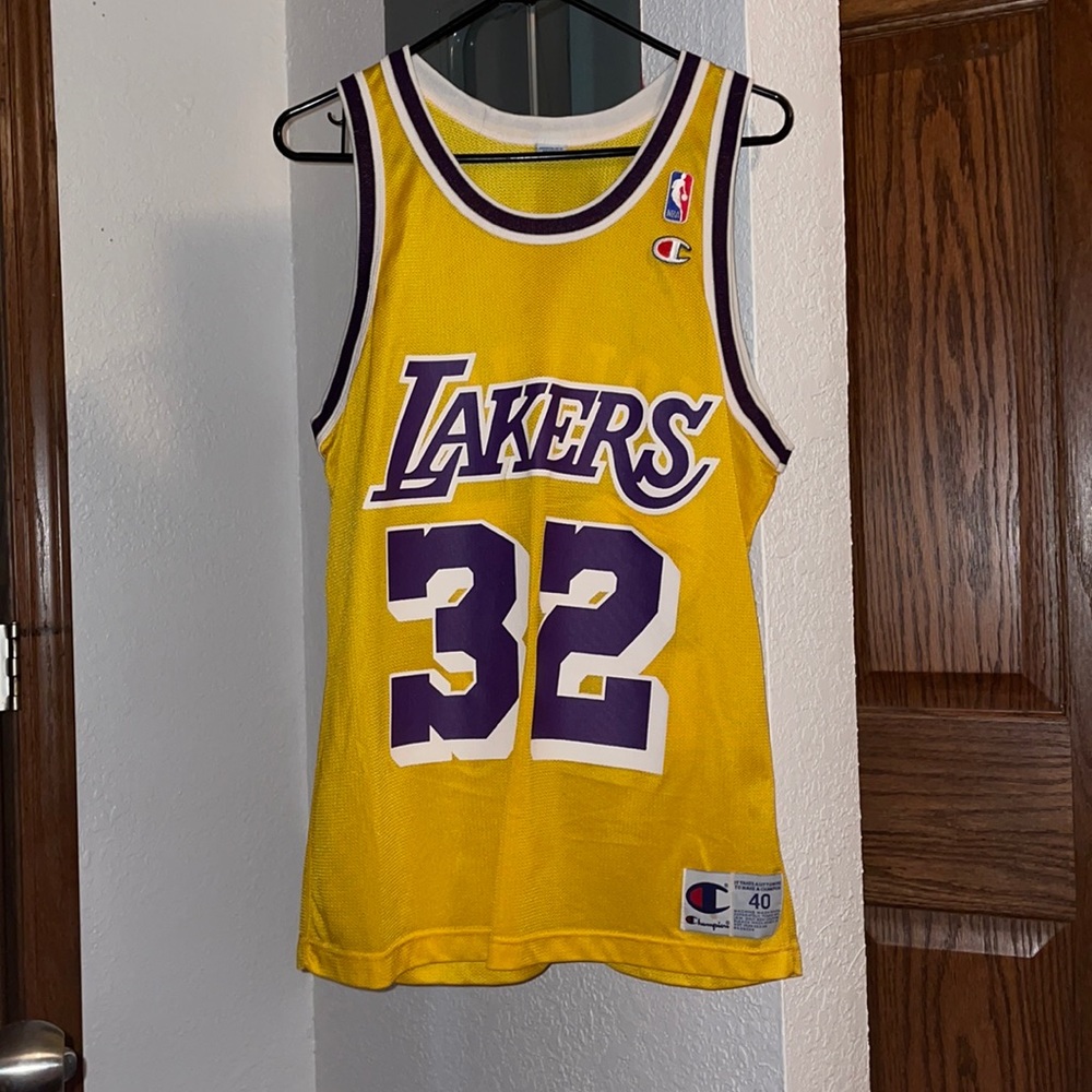 Vintage magic Johnson champion Jersey